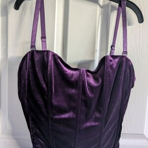 Purple Velvet Corset Top
